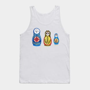 Owl Nesting Dolls - Set 1 Tank Top